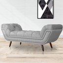 Ver imagem 3 de Conjunto Sienna Cabeceira e Recamier King 195 cm Linho Cinza
