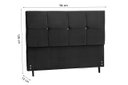 Ver imagem 2 de Cabeceira New Paris Estofada com Botão de Strass para Cama Box Solteiro 94cm Preto - Jbe Móveis