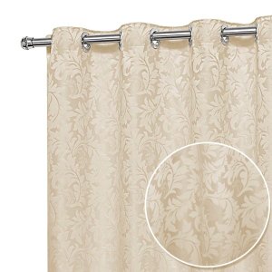 Cortina Jacquard Sala E Quarto 3 00mts X 2 50mts Esticado:Palha