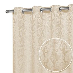 Cortina Jacquard Sala E Quarto 4 00mts X 2 50mts Esticado:Palha - 1