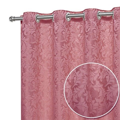 Cortina Jacquard Sala E Quarto 4 00mts X 2 50mts Esticado:Rosa