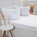 Ver imagem 1 de Jogo de Cama Solteiro Broderie 2 Pçs Bordado Inglês 88x188x30cm Branco