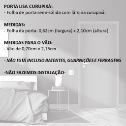 Porta Lisa Semi-Sólida Curupixá Folha 210x62cm - 3