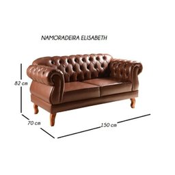 Namoradeira Chesterfield Elisabeth Via Encanto / Marrom () - 3