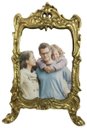 Ver imagem 2 de Porta Retrato Em Bronze Colonial Foto Lembrança Retrô 20 x 13 Cm