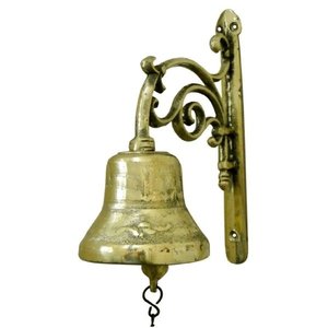 Sino De Parede Todo Em Bronze Decorado Igrejas Fazendas Sítios