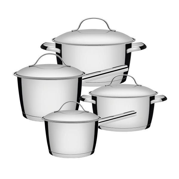 Jogo de Panelas 4 Peças Inox Fundo Triplo Allegra Tramontina