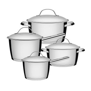 Jogo de Panelas 4 Peças Inox Fundo Triplo Allegra Tramontina