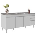 Ver imagem 7 de Armário de Cozinha Modulado de Canto 8 Peças Cp27 com Pia Inox Branco - Lumil Lumil Móveis