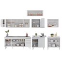 Ver imagem 6 de Armário de Cozinha Modulado de Canto 8 Peças Cp27 com Pia Inox Branco - Lumil Lumil Móveis