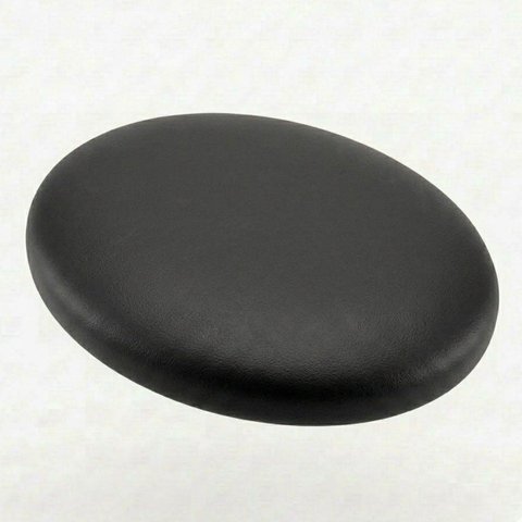 Assento Avulso Banco Banqueta Cadeira Redondo 35cm Diâmetro Almofadado:Preto