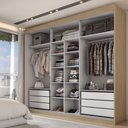 Ver imagem 4 de Guarda-roupa Casal Arcadia 3 Portas 6 Gavetas com Espelho Cappuccino/terracota - Panorama Móveis