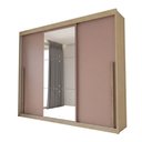 Ver imagem 1 de Guarda-roupa Casal Arcadia 3 Portas 6 Gavetas com Espelho Cappuccino/terracota - Panorama Móveis