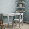 Conjunto Mesa e Cadeira Infantil com 3 Prateleiras de Canto - 1