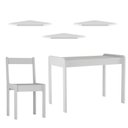 Ver imagem 2 de Conjunto Mesa e Cadeira Infantil com 3 Prateleiras de Canto Branco