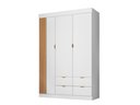 Ver imagem 6 de Guarda Roupa e Cômoda Infantil 1 Porta Ripada Ayla Branco – Phoenix Baby