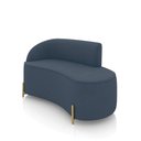 Ver imagem 2 de Sofá 2 Lugares Orgânico 140cm Pé Dourado Morgan Suede D03 - D’Rossi