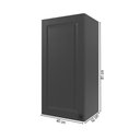 Ver imagem 3 de Armário Aéreo Cozinha 40 cm Bariloche 1 Porta 100% MDF 6225.29 Chumbo - Indekes
