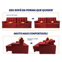 Ver imagem 6 de Sofá Retrátil Reclinável 250cm Ascari Suede Velut com molas Ensacadas - King House