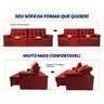 Sofá Retrátil Reclinável 250cm Ascari Suede Velut com molas Ensacadas - King House - 6