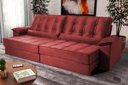 Ver imagem 1 de Sofá Retrátil Reclinável 250cm Ascari Suede Velut com molas Ensacadas - King House