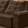 Sofá Retrátil 2,00M Mola Bonnel D28 Pillow Reclinável Texas Veludo Capuccino - Grandellar - 2