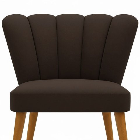 Cadeira Decorativa para Penteadeira Quarto Mesa de Jantar Liz Marrom