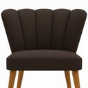 Ver imagem 1 de Cadeira Decorativa para Penteadeira Quarto Mesa de Jantar Liz Marrom
