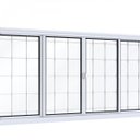 Ver imagem 4 de Janela de Aço de Correr 100x150cm 4 Folhas com Grade Quadrada Facilita Lucasa