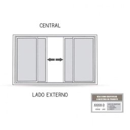 Janela de Aço de Correr 100x150cm 4 Folhas com Grade Quadrada Facilita Lucasa  - 5