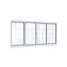 Janela de Aço de Correr 100x150cm 4 Folhas com Grade Quadrada Facilita Lucasa  - 2