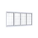 Ver imagem 2 de Janela de Aço de Correr 100x150cm 4 Folhas com Grade Quadrada Facilita Lucasa