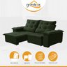 Sofá Retrátil 2,00M Mola Bonnel D28 Pillow Reclinável Texas Veludo Verde - Grandellar - 4