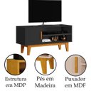 Ver imagem 2 de Rack Bancada para TV de até 42" 1 Porta Dallen Preto/Naturale