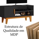 Ver imagem 5 de Rack Bancada para TV de até 42" 1 Porta Dallen Preto/Naturale