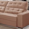 Sofá Retrátil 2,50M 4 Lugares Duplo Molejo Reclinável D28 Passion Veludo Rosa Claro - Grandellar - 2