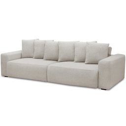 Sofá Retrátil Reclinável 3 Lugares Sala de Estar 230cm Van Gogh F04 Linho Natural - Lyam Decor - 1 Sofá Retrátil Reclinável 3 Lugares Sala de Estar 230cm Van Gogh F04 Linho Natural - Lyam Decor - 1