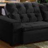 Sofá Retrátil 2,70M Mola Bonel D28 Pillow Reclinável Alasca Veludo Preto - Grandellar - 2