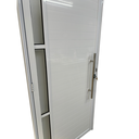 Ver imagem 3 de Porta de Aluminio Lambril Branco com Puxador e Vidro Linha 25 - 210x80 Esquerda