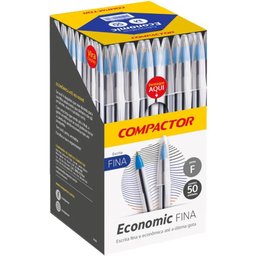 Caneta Esferografica Economic Fina Azul - 1