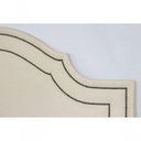 Ver imagem 4 de Cabeceira Casal Luxo 140x60 Suede Off White Tachas Fumê