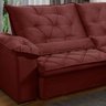 Sofá Retrátil 250 Cm 4 Lugares Duplo Molejo Pillow D28 Portinari Veludo Vermelho - Grandellar - 2