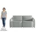 Ver imagem 5 de Sofá Cama Casal para Sala 236cm Polska K04 Bouclê Cinza - Mpozenato
