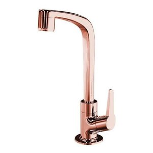 Torneira Lavatório Mesa 1195 F71 Flatt Rose Gold Lorenzetti Rosa