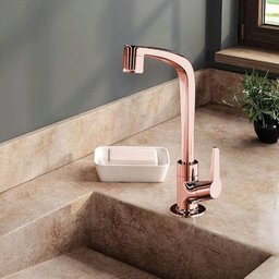 Torneira Lavatório Mesa 1195 F71 Flatt Rose Gold Lorenzetti Rosa - 2