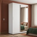 Ver imagem 1 de Guarda Roupa Solteiro 2 Portas 3 Gavetas 153cm com Espelho