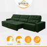 Sofá Retrátil 4,10M 8 Lugares Duplo Molejo Reclinável D28 Passion Veludo Verde - Grandellar - 4