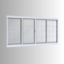 Ver imagem 2 de Janela de Aço de Correr 100x200cm 4 Folhas com Grade Quadrada Facilita Lucasa 