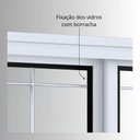 Ver imagem 7 de Janela de Aço de Correr 100x200cm 4 Folhas com Grade Quadrada Facilita Lucasa 