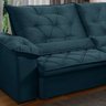 Sofá Retrátil 410 Cm 8 Lugares Duplo Molejo Pillow D28 Portinari Veludo Azul - Grandellar - 2